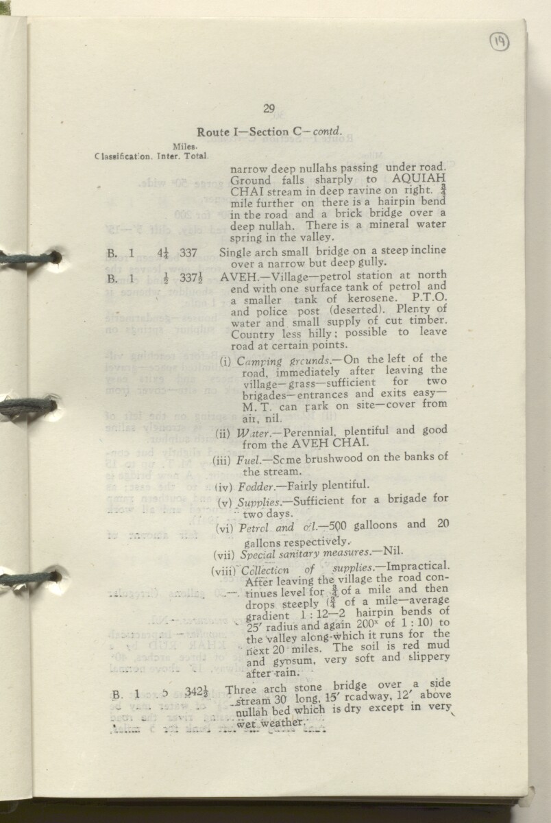 ‘M.T. Routes in Persia. Volume 1 – Main Routes. 1942’ [&lrm;19r] (42/498)