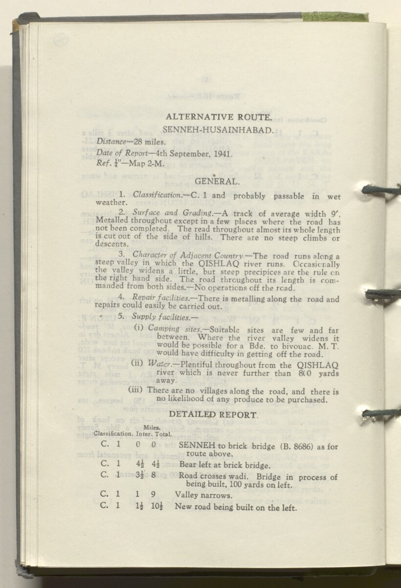 ‘M.T. Routes in Persia. Volume 1 – Main Routes. 1942’ [&lrm;34v] (73/498)