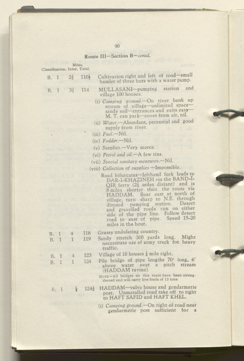 ‘M.T. Routes in Persia. Volume 1 – Main Routes. 1942’ [&lrm;49v] (103/498)