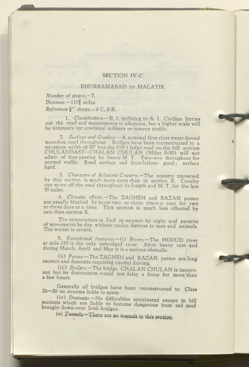 ‘M.T. Routes in Persia. Volume 1 – Main Routes. 1942’ [&lrm;66v] (137/498)