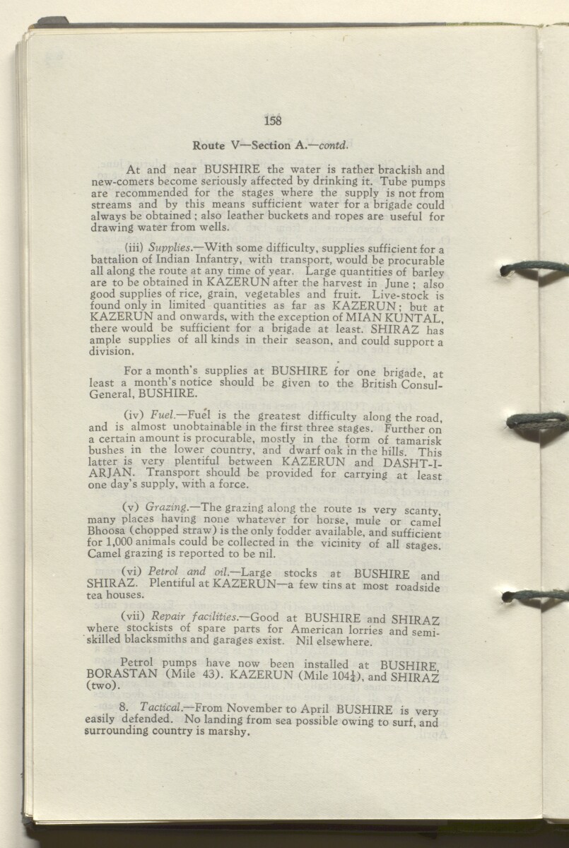‘M.T. Routes in Persia. Volume 1 – Main Routes. 1942’ [&lrm;83v] (171/498)