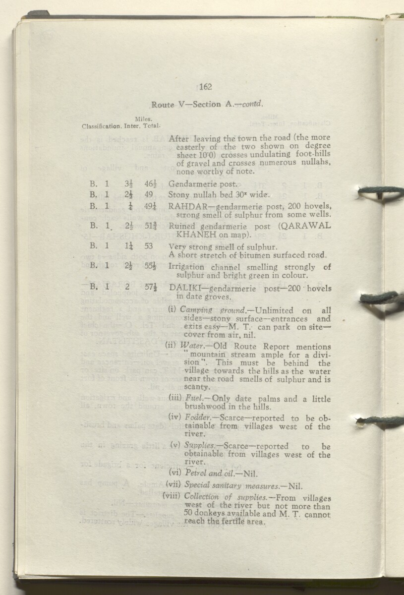 ‘M.T. Routes in Persia. Volume 1 – Main Routes. 1942’ [&lrm;85v] (175/498)