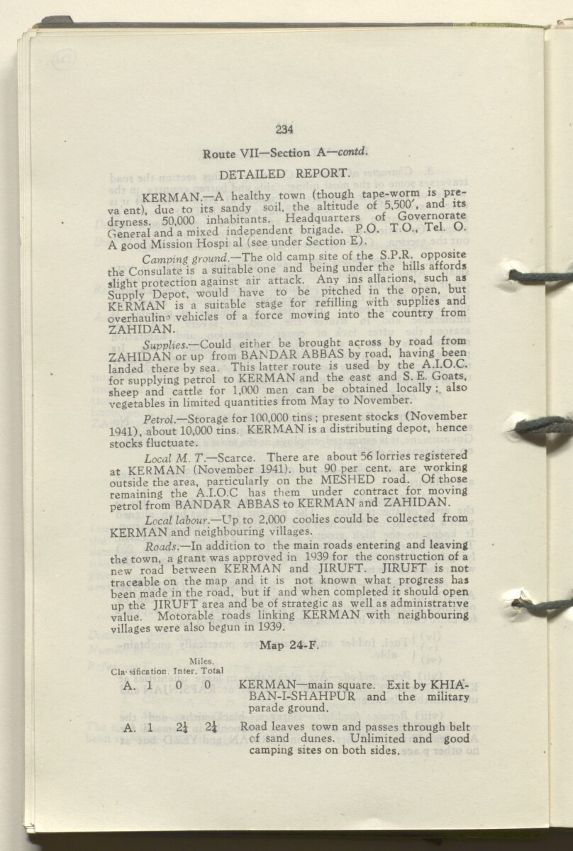 ‘M.T. Routes in Persia. Volume 1 – Main Routes. 1942’ [&lrm;121v] (247/498)