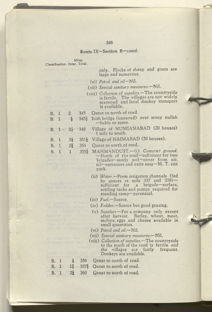‘M.T. Routes in Persia. Volume 1 – Main Routes. 1942’ [&lrm;177v] (359/498)