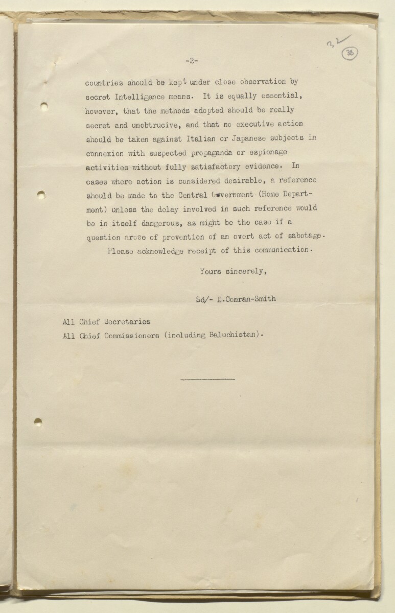 'File 14/4 Visits of Japanese representatives and agents' [&lrm;38r] (75/86)