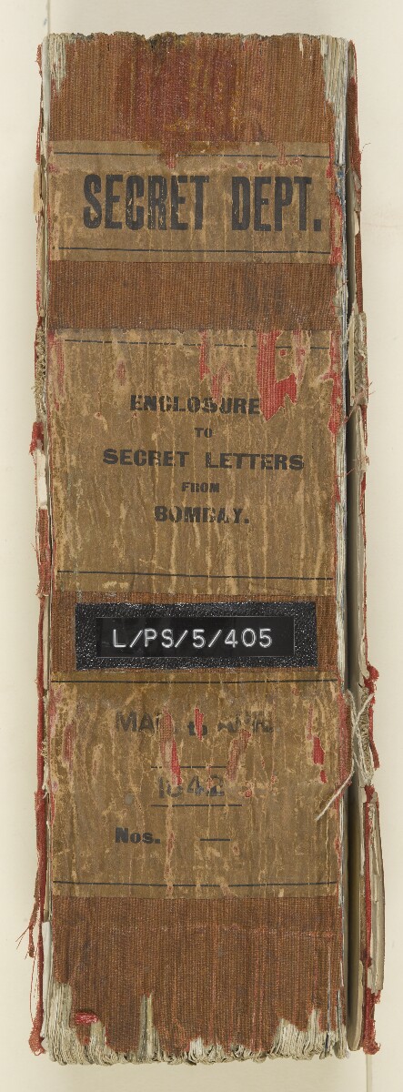 ‘ENCLOSURES TO SECRET LETTERS FROM BOMBAY’, Vol 43 [&lrm;spine] (3/1362)