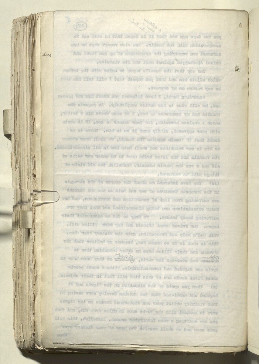 File 2182/1913 Pt 5 'Arabia Nejd: Policy Bin Saud' [&lrm;283v] (142/308)