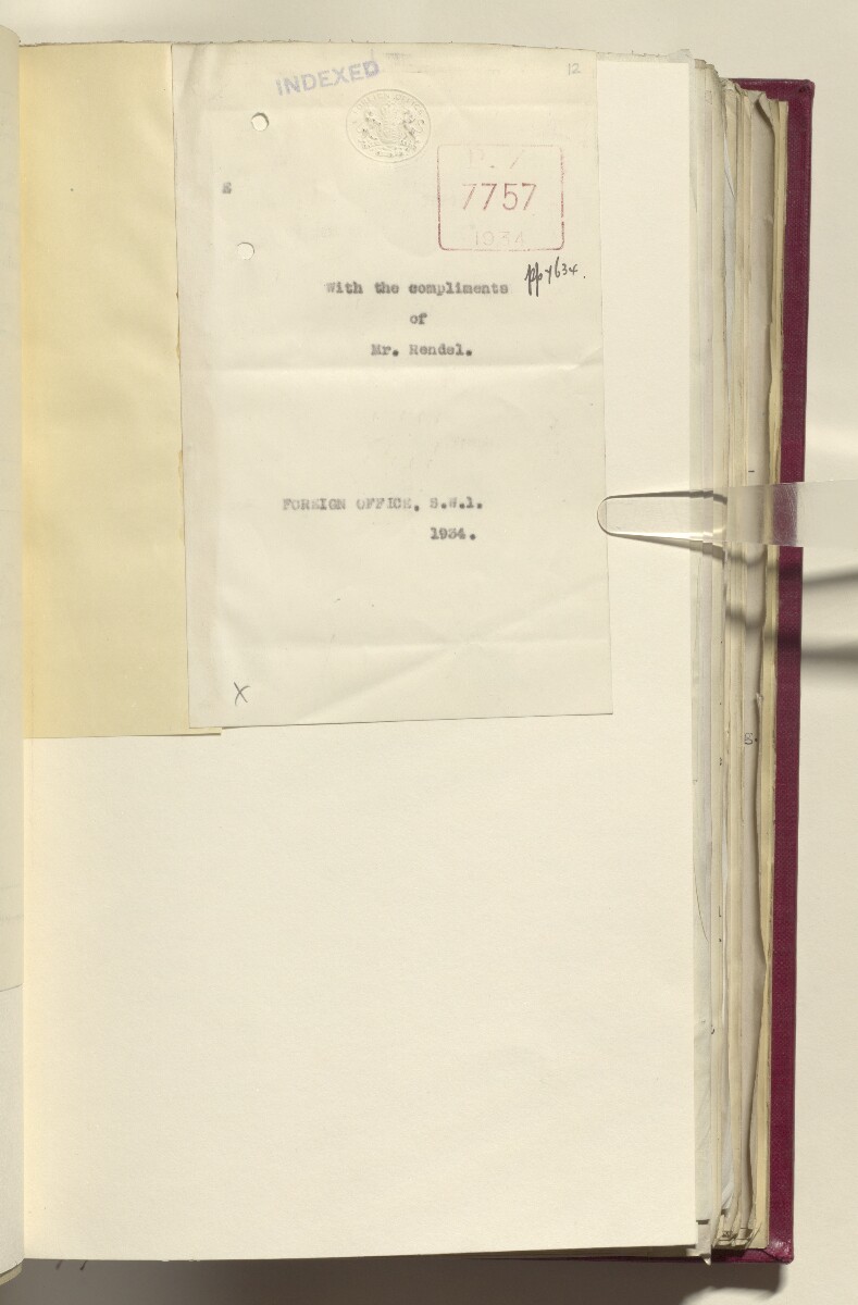 Coll 6/21(1) 'Hejaz-Nejd: Relations with H.M.G.: Hejaz Legation in London and British Minister in Jeddah.' [&lrm;12r] (34/914)
