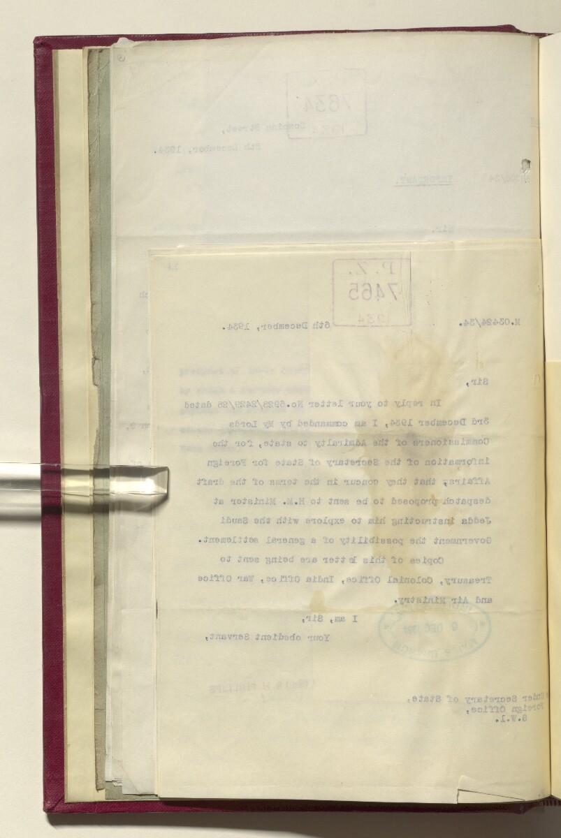 Coll 6/21(1) 'Hejaz-Nejd: Relations with H.M.G.: Hejaz Legation in London and British Minister in Jeddah.' [&lrm;23v] (57/914)