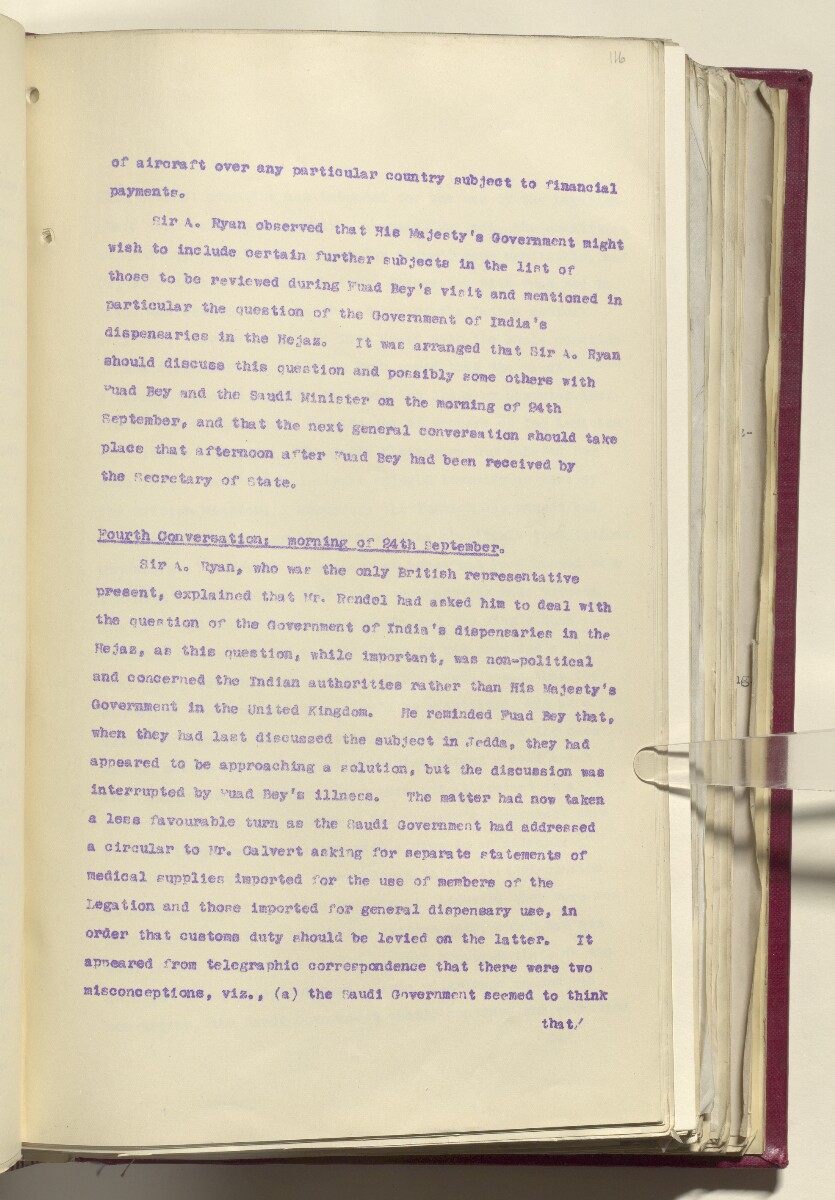 Coll 6/21(1) 'Hejaz-Nejd: Relations with H.M.G.: Hejaz Legation in London and British Minister in Jeddah.' [&lrm;116r] (242/914)