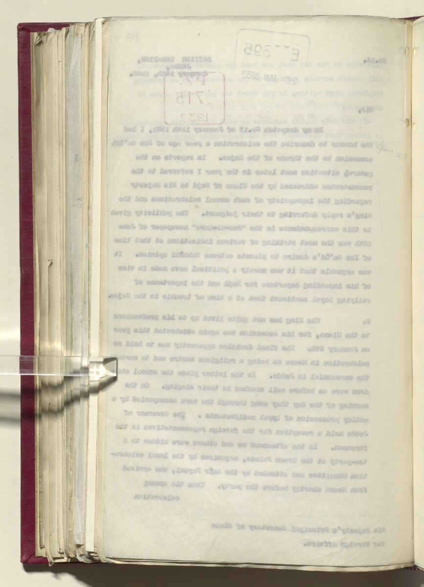 Coll 6/21(1) 'Hejaz-Nejd: Relations with H.M.G.: Hejaz Legation in London and British Minister in Jeddah.' [&lrm;303v] (617/914)