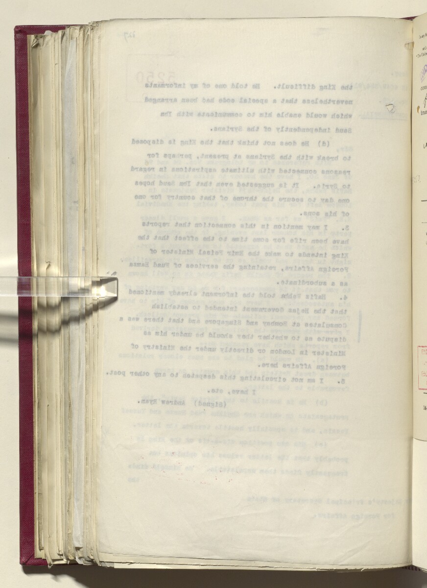 Coll 6/21(1) 'Hejaz-Nejd: Relations with H.M.G.: Hejaz Legation in London and British Minister in Jeddah.' [&lrm;327v] (665/914)