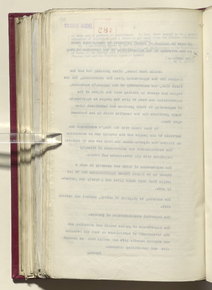 Coll 6/21(1) 'Hejaz-Nejd: Relations with H.M.G.: Hejaz Legation in London and British Minister in Jeddah.' [&lrm;357v] (725/914)