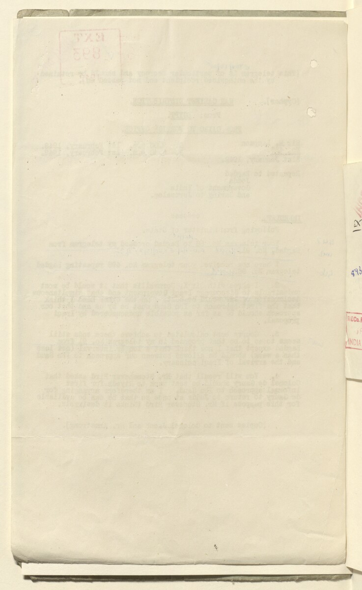 Coll 6/21(2) 'Saudi Arabia: Relations with H.M.G.: Saudi Legation in London and British Minister in Jeddah. Prolongation of Treaty of Jedda.' [&lrm;28v] (56/761)