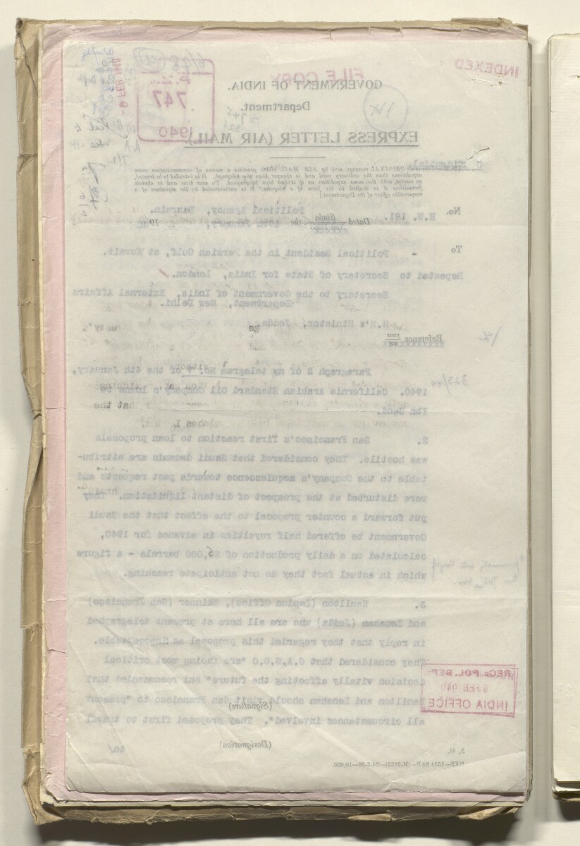 Coll 6/48 'Oil: Concessions in Saudi Arabia. (Hasa)' [&lrm;53v] (106/1153)