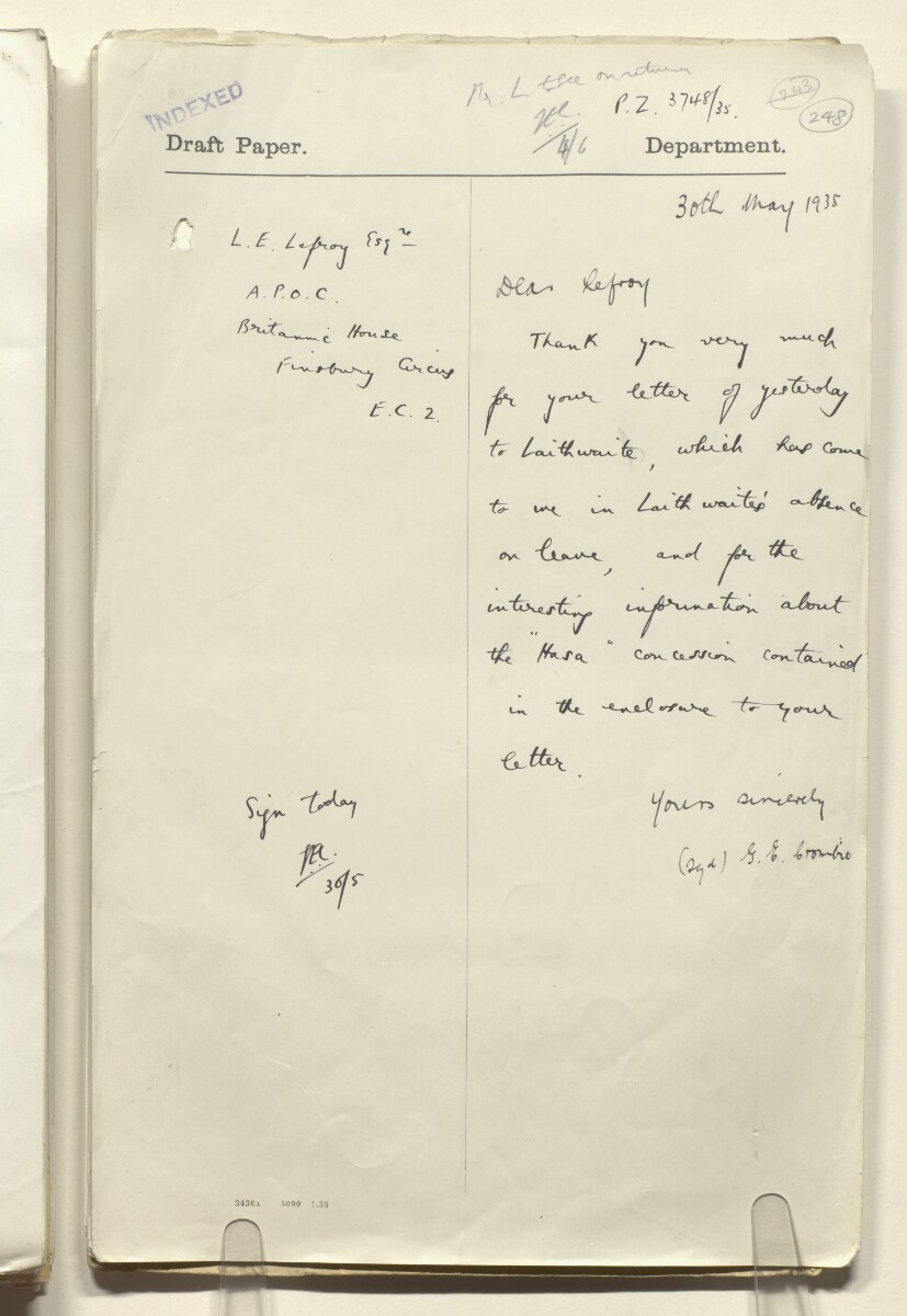 Coll 6/48 'Oil: Concessions in Saudi Arabia. (Hasa)' [&lrm;248r] (495/1153)