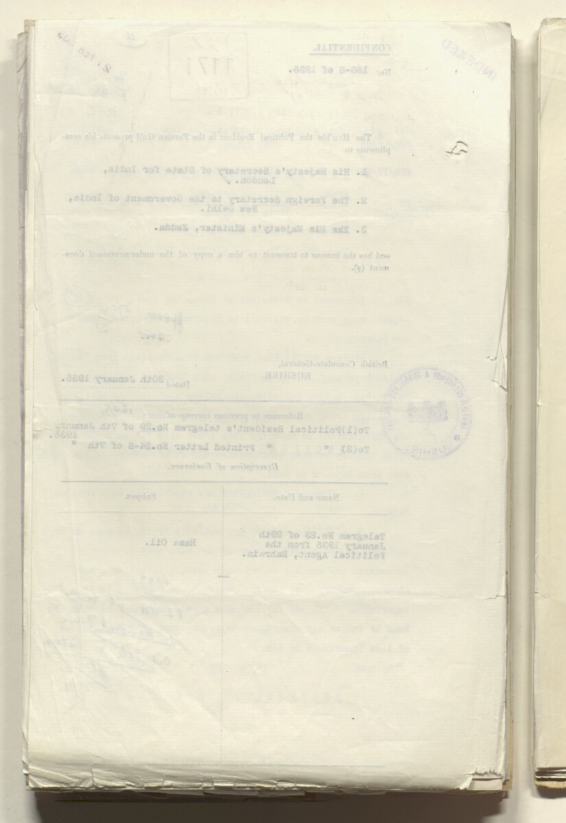 Coll 6/48 'Oil: Concessions in Saudi Arabia. (Hasa)' [&lrm;262v] (524/1153)