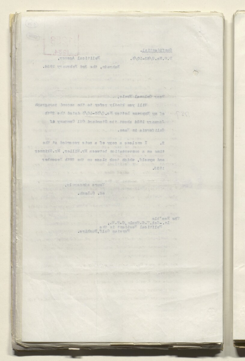 Coll 6/48 'Oil: Concessions in Saudi Arabia. (Hasa)' [&lrm;371v] (744/1153)