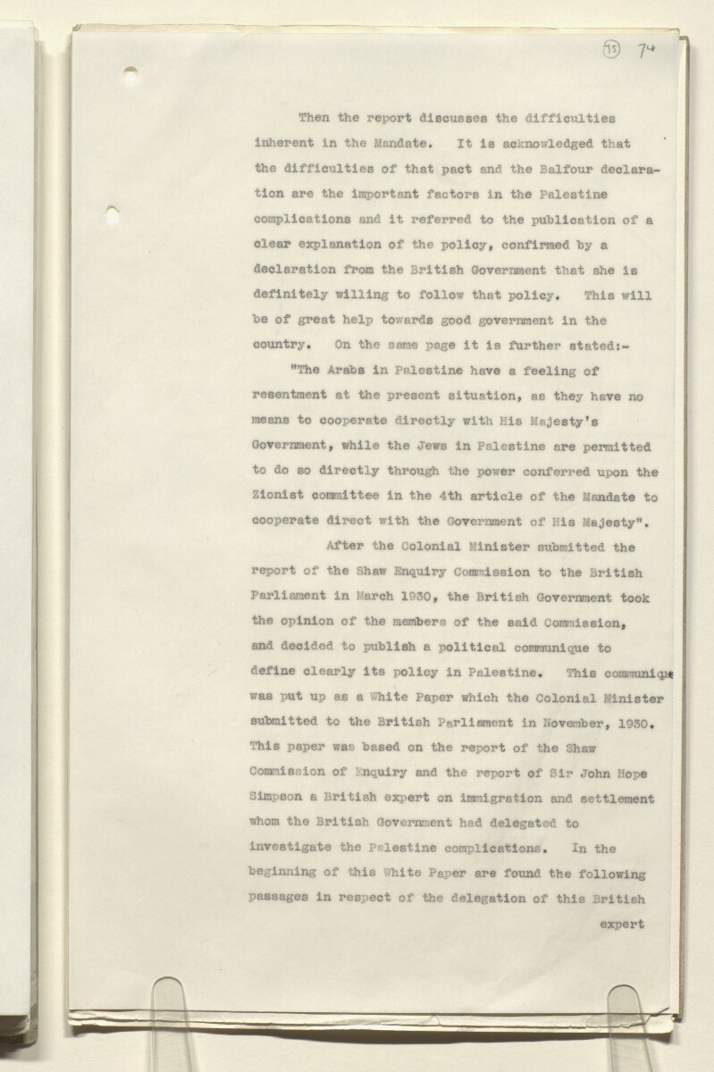 Coll 6/51 'Pan-Islamic Congress, 1933-5. Activities of Shaukat Ali, the Mufti of Jerusalem and others.' [&lrm;75r] (149/323)