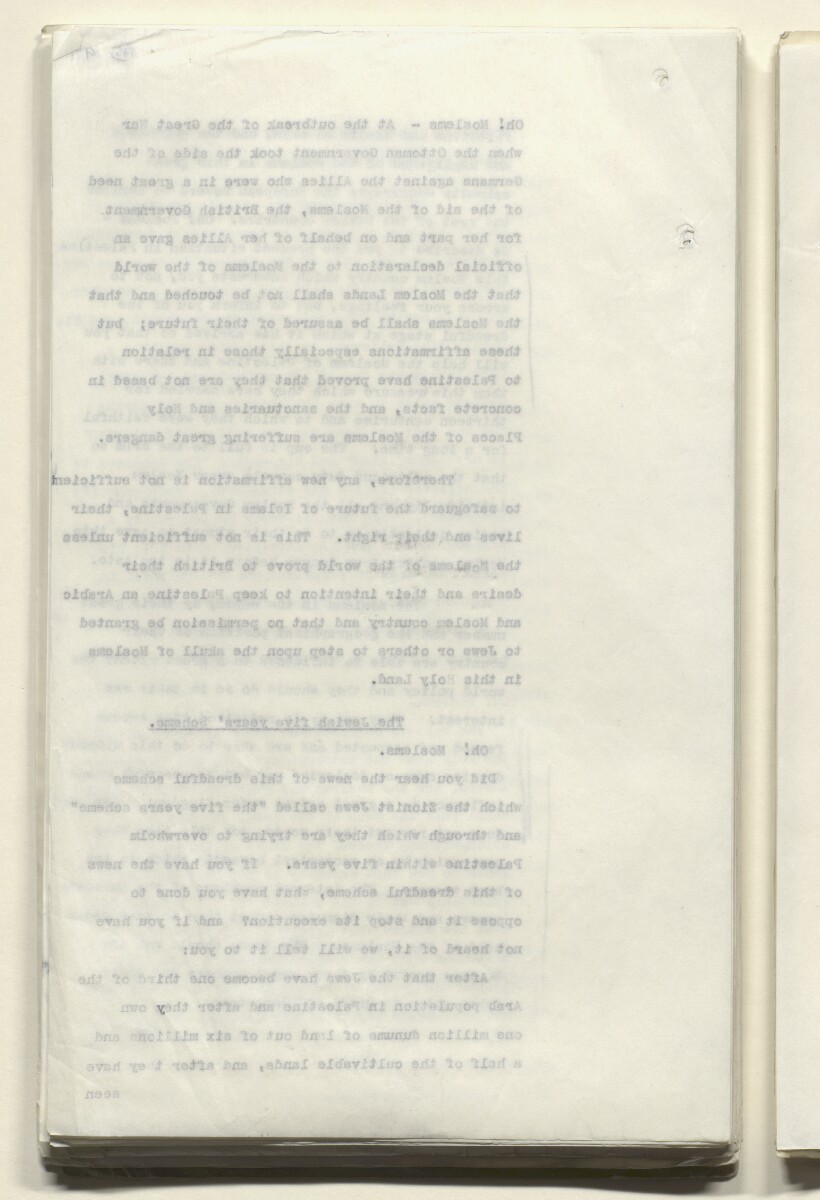 Coll 6/51 'Pan-Islamic Congress, 1933-5. Activities of Shaukat Ali, the Mufti of Jerusalem and others.' [&lrm;95v] (190/323)