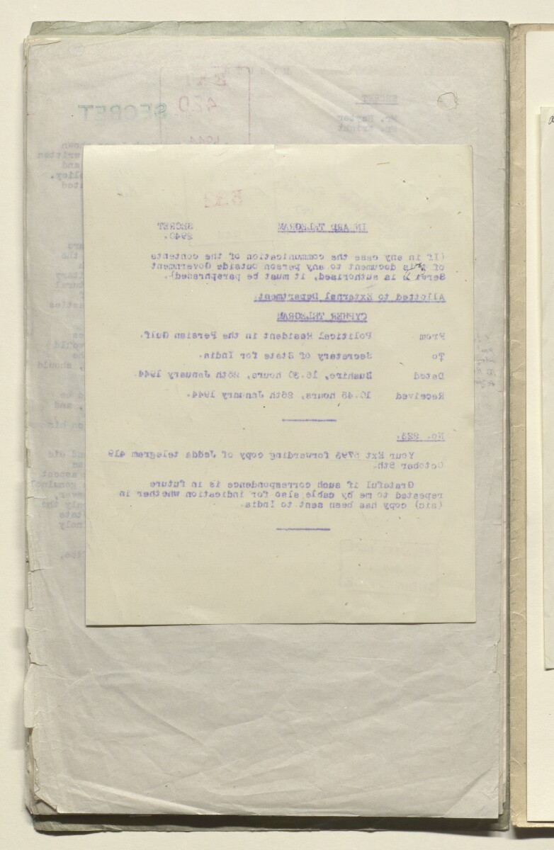 Coll 6/57 'U.S.A.: Saudi Relations with U.S.A.' [&lrm;38v] (76/132)