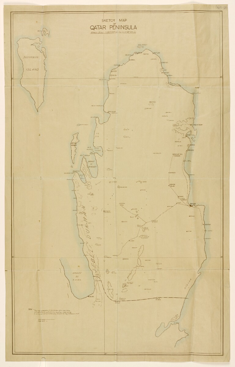 'SKETCH MAP OF QATAR PENINSULA' [&lrm;306r] (1/2)