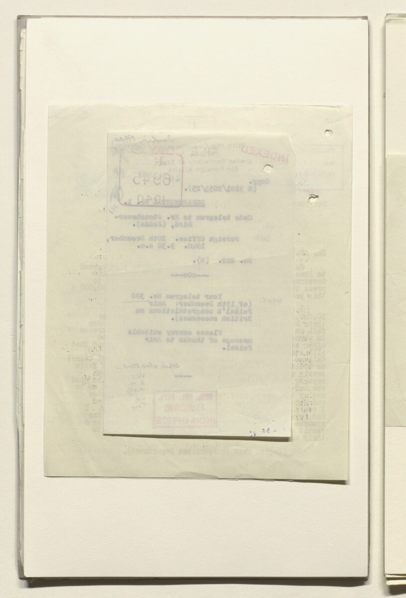Coll 6/91 'Saudi Arabia. Policy of H.M.G. Qn. of credits and guarantee of assistance to Ibn Saud.' [&lrm;182v] (365/680)