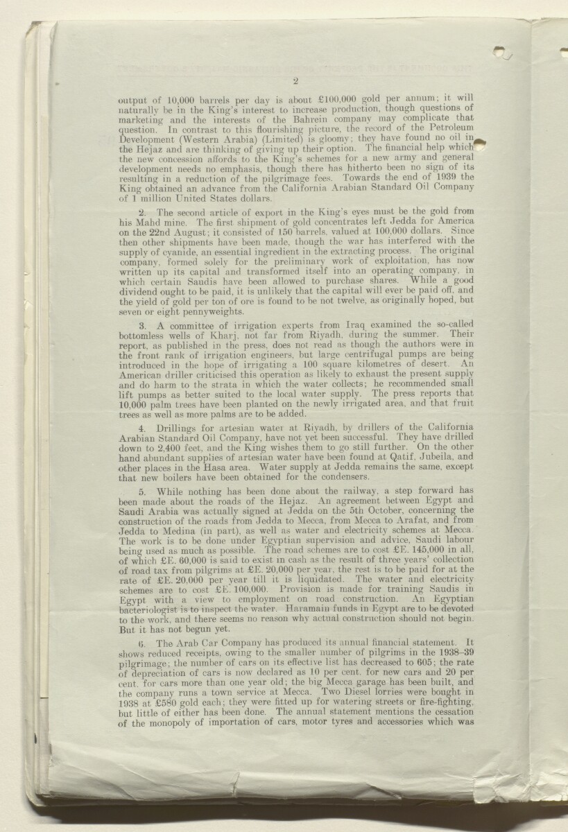 Coll 6/91 'Saudi Arabia. Policy of H.M.G. Qn. of credits and guarantee of assistance to Ibn Saud.' [&lrm;255v] (511/680)