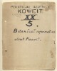 'File XX/5 Botanical information about Koweit.'
