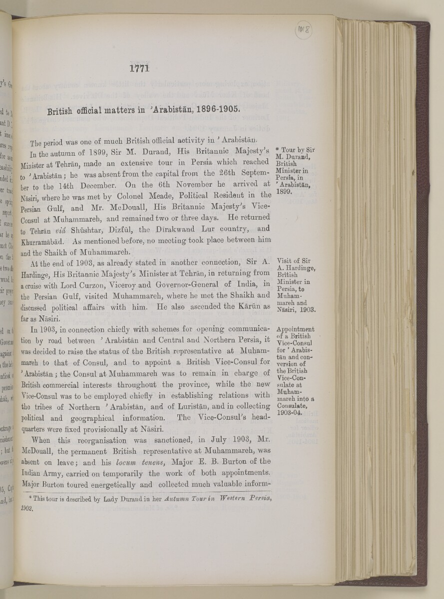 'Gazetteer of the Persian Gulf. Vol I. Historical. Part II. J G Lorimer. 1915' [&lrm;1771] (288/1262)