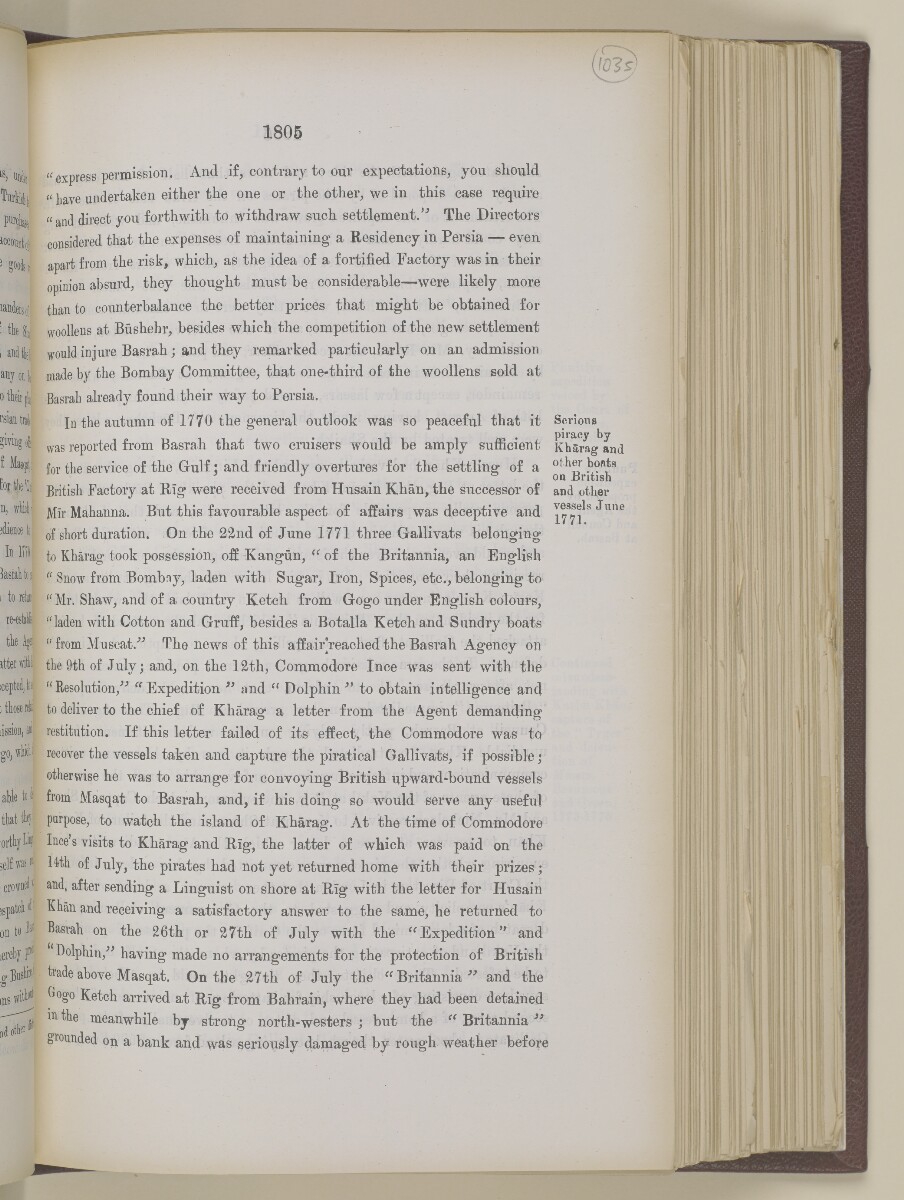 'Gazetteer of the Persian Gulf. Vol I. Historical. Part II. J G Lorimer. 1915' [&lrm;1805] (322/1262)