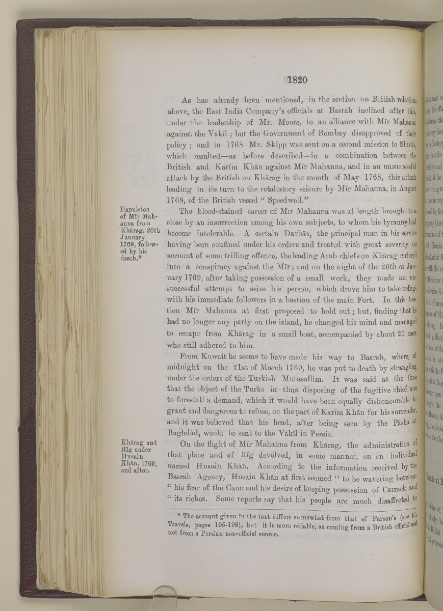 'Gazetteer of the Persian Gulf. Vol I. Historical. Part II. J G Lorimer. 1915' [&lrm;1820] (337/1262)