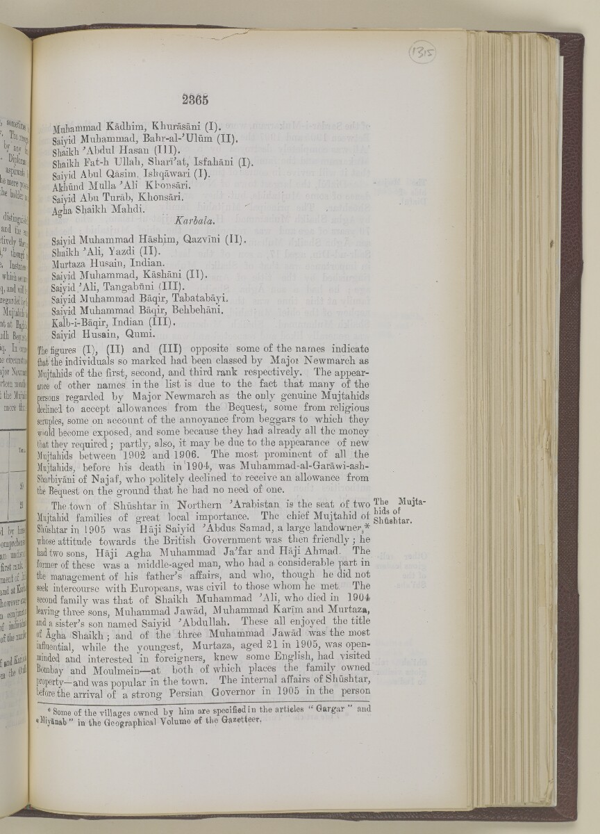 'Gazetteer of the Persian Gulf. Vol I. Historical. Part II. J G Lorimer. 1915' [&lrm;2365] (882/1262)