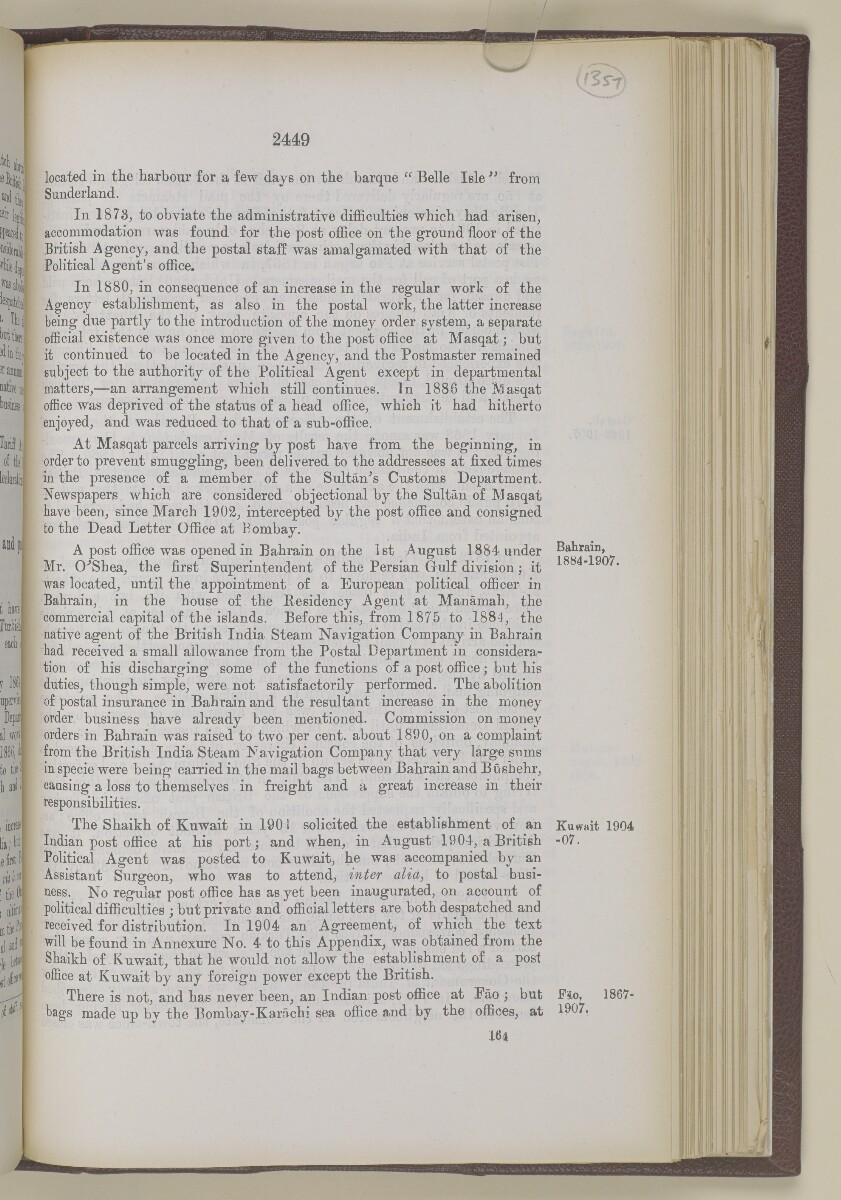 'Gazetteer of the Persian Gulf. Vol I. Historical. Part II. J G Lorimer. 1915' [&lrm;2449] (966/1262)