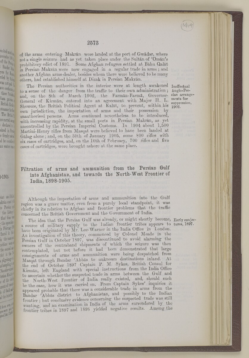 'Gazetteer of the Persian Gulf. Vol I. Historical. Part II. J G Lorimer. 1915' [&lrm;2573] (1090/1262)