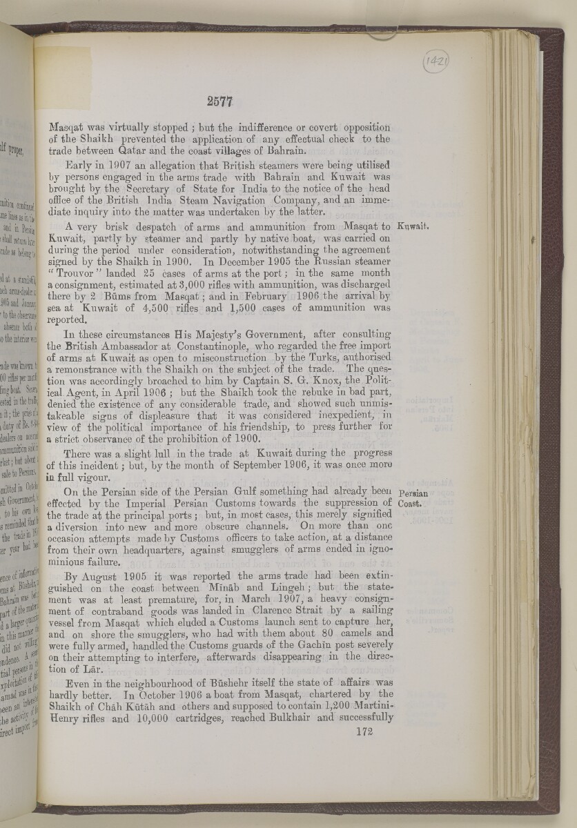 'Gazetteer of the Persian Gulf. Vol I. Historical. Part II. J G Lorimer. 1915' [&lrm;2577] (1094/1262)