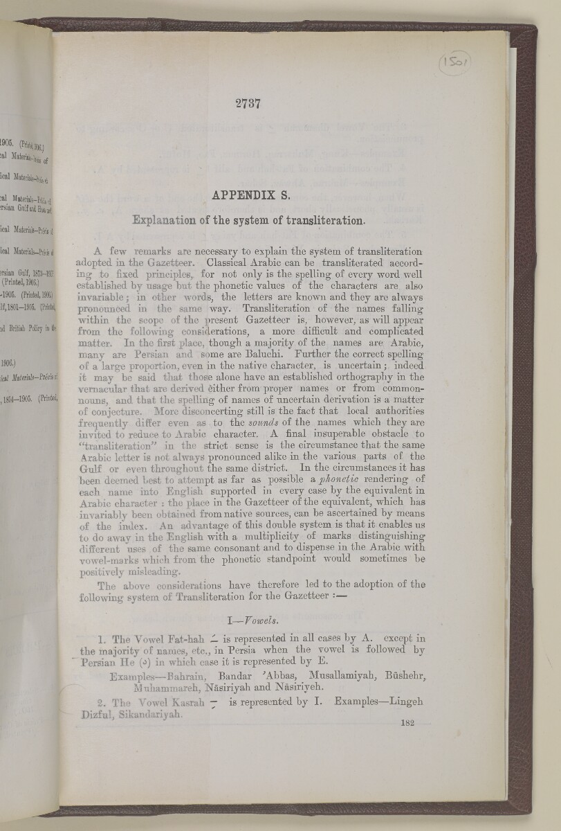 'Gazetteer of the Persian Gulf. Vol I. Historical. Part II. J G Lorimer. 1915' [&lrm;2737] (1254/1262)