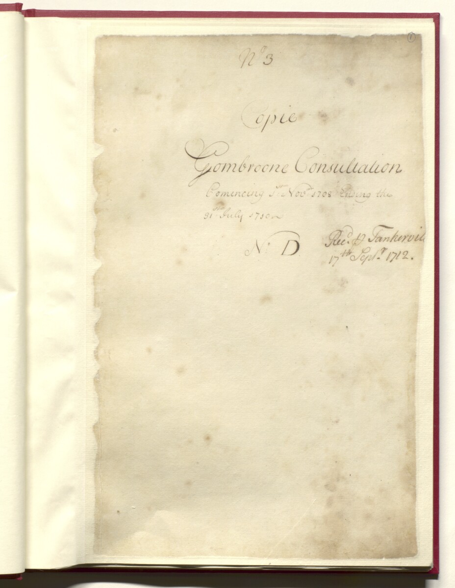 Diary and Consultations of Mr Eaton Dodsworth, Agent of the East India Company at Gombroon [Bandar-e ʻAbbās] in the Persian Gulf, commencing 1 November 1708 and ending 31 July 1710 [&lrm;1r] (12/60)