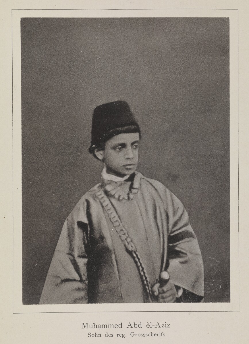 'Muhammad Abd-èl-‘Azīz, Sohn des reg. Grossscherifs'. Photographer: Christiaan Snouck Hurgronje [&lrm;14r-a] (1/1)