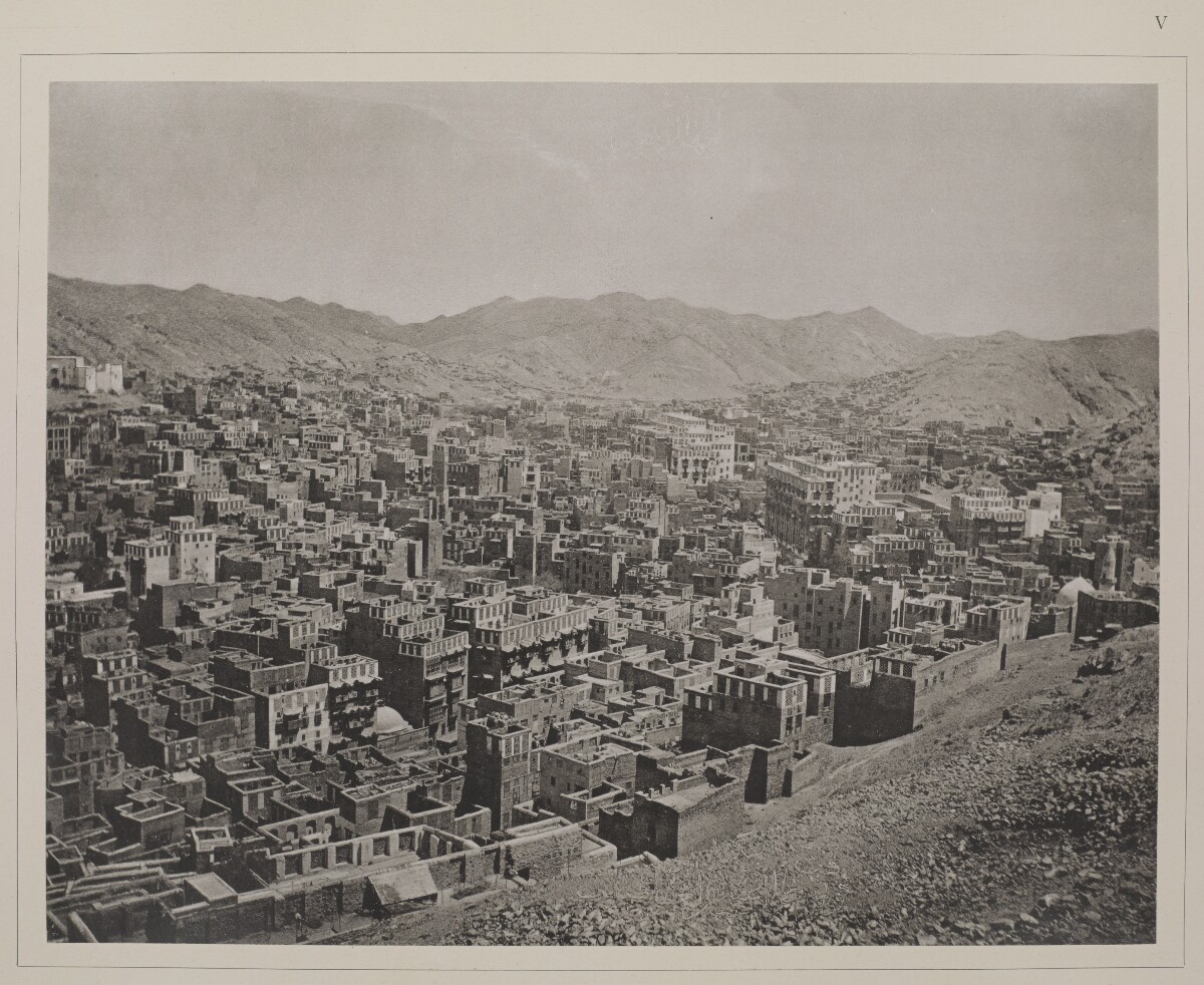 'Vierte Ansicht der Stadt Mekka'. Photographer: al-Sayyid ʻAbd al-Ghaffār [&lrm;5r] (1/1)