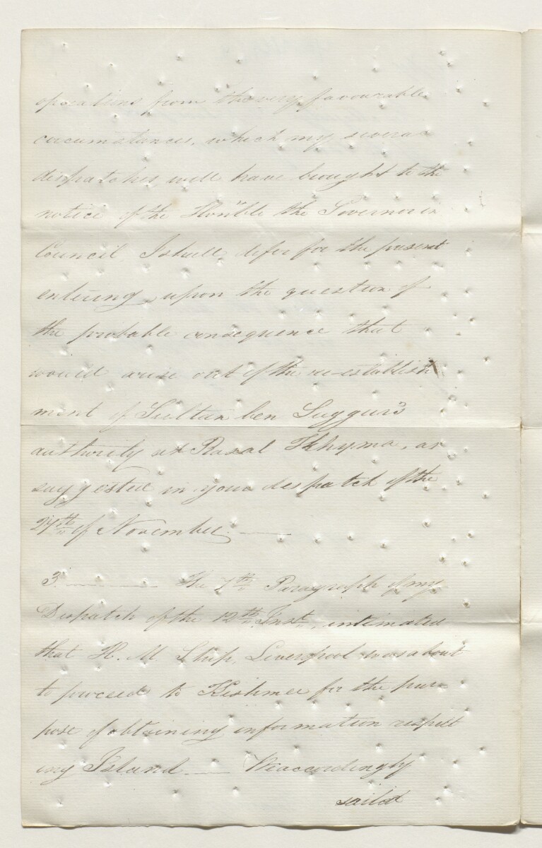 Enclosure in Letter from Henry Willock to the Secret Committee of 29 Mar 1820 [&lrm;1v] (2/16)