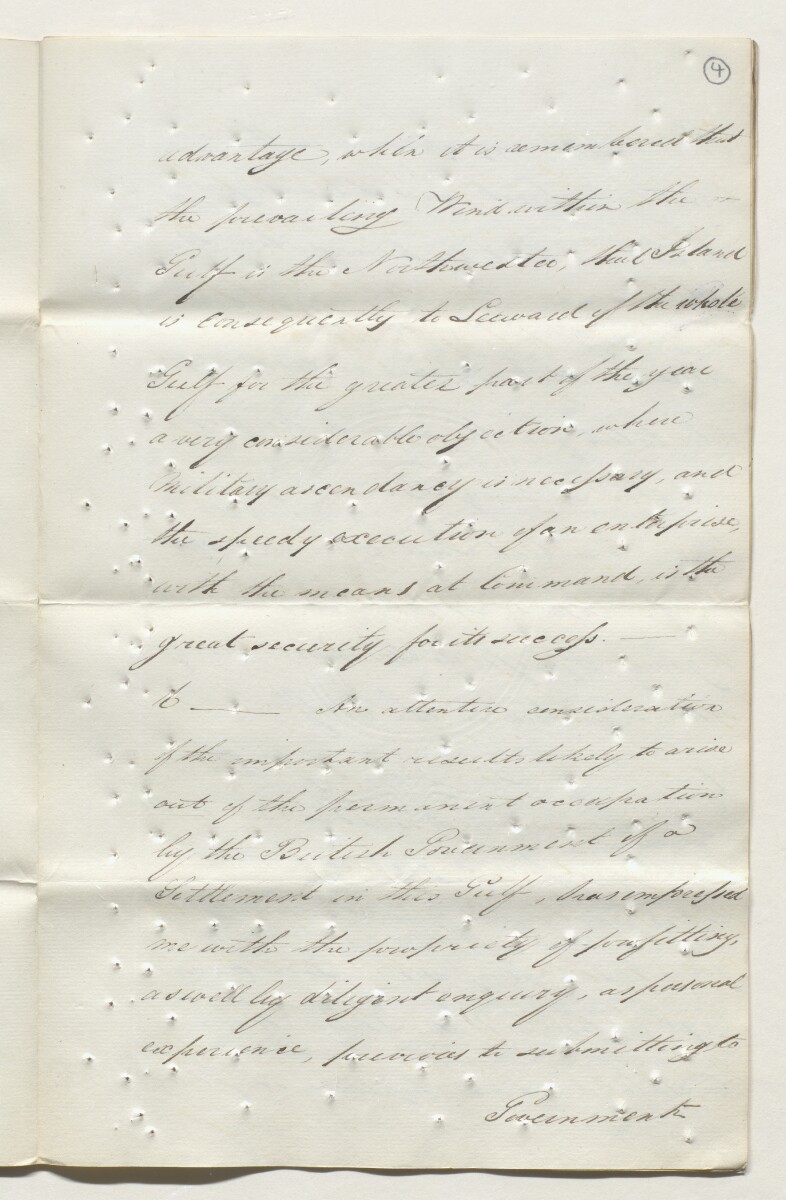Enclosure in Letter from Henry Willock to the Secret Committee of 29 Mar 1820 [&lrm;4r] (7/16)