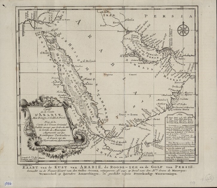 Red Sea And Persian Gulf Map Map Of The Arabian Coast, Red Sea, And Persian Gulf ‎[F-1-1] (1/1) | Qatar  Digital Library